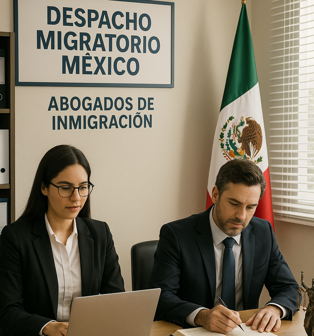 Equipo de AMIGRAMEX atendiendo trámites migratorios